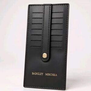 NEW Badgley Mischka Black Card Holder
